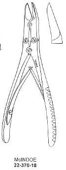 Mclndoe Bone Cutting Forcep, Curved of flat
